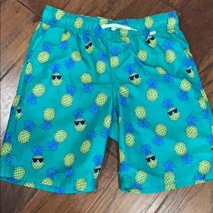 Cat & Jack pineapple print swim trunks